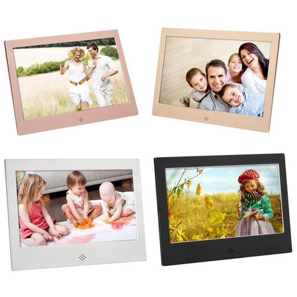 

digital po frames po 10 inch metal led frame 720p video music calendar clock player 1024x600 resolution