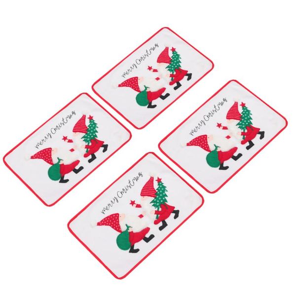 

mats & pads 4pcs xmas table mat christmas dinner decorations, supply