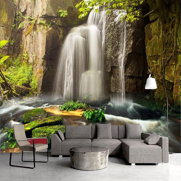 

wallpapers 3d wallpaper classic waterfalls nature landscape po wall murals living room tv sofa background cloth papel de parede 3 d