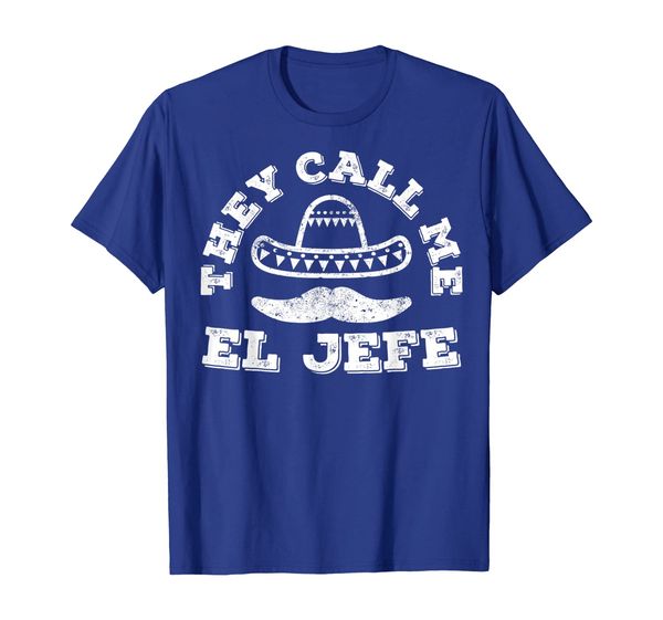 

they call me el jefe t-shirt cinco de mayo party gift, White;black