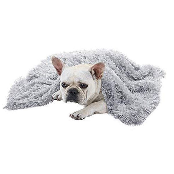 

soft long plush pet dog blanket cat bed mat warm double layer fluffy deep sleeping cover for s/m/l dogs mattress 2021 kennels & pens