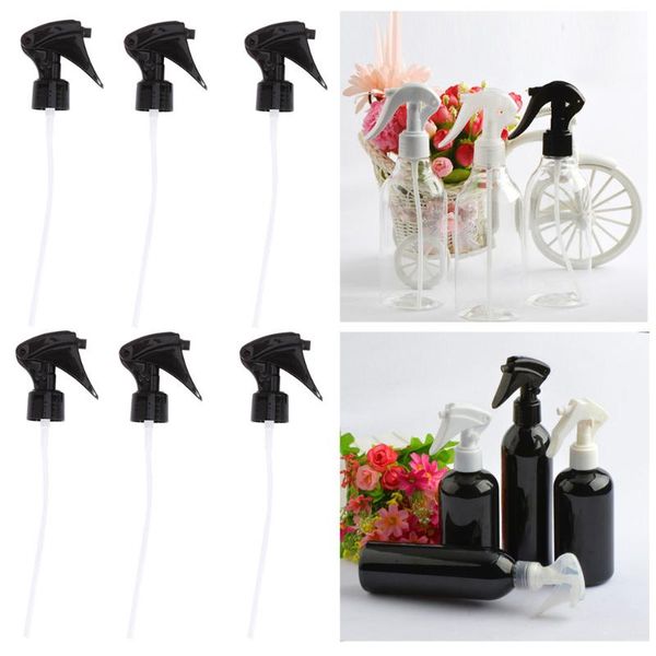 

storage bottles & jars 8pcs trigger sprayer replacement nozzle reusable mist stream shaped settings for round neck spray (h01 black