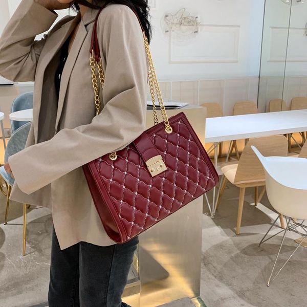 

lattice big tote bag 2021 fashion high quality