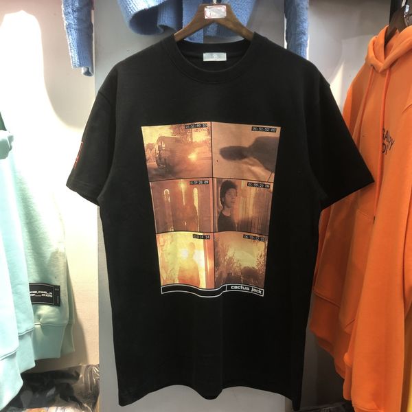 

men's t-shirts ss movie screen printing travis scott cactus jack men women tees t-shirts clothing oversized t shirt 9gk9, White;black
