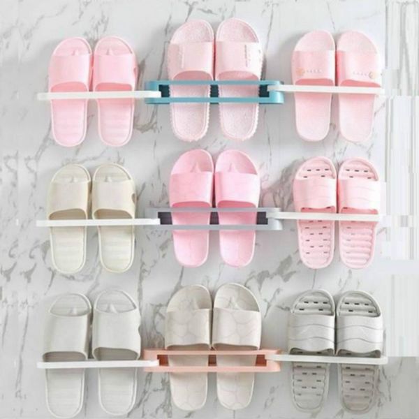 

bathroom slippers plastic shoe rack durable adjustable storage organizer footwear support space saving box clothing & wardrobe