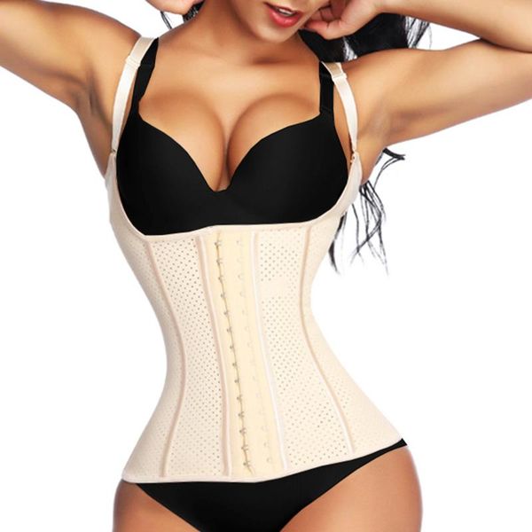 

women's shapers twinso breathable 100% latex vest waist trainer cincher corset slimming body shaper shapewear strap women sports 4xl 5x, Black;white
