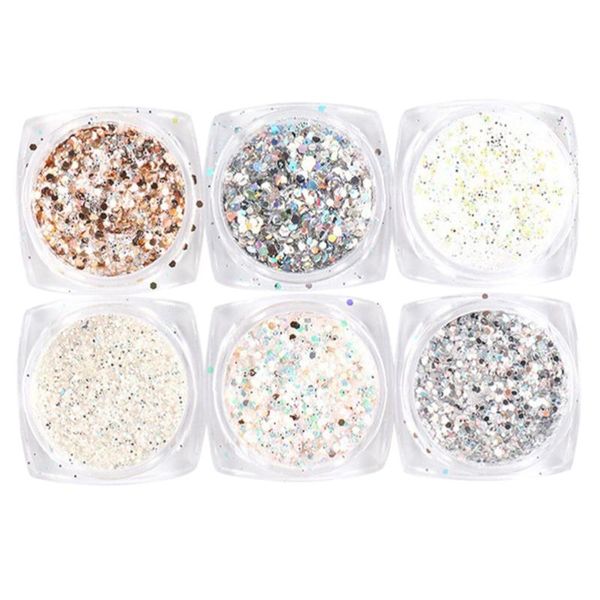 

nail glitter 1 set irregular sequin colorful manicure premium, Silver;gold