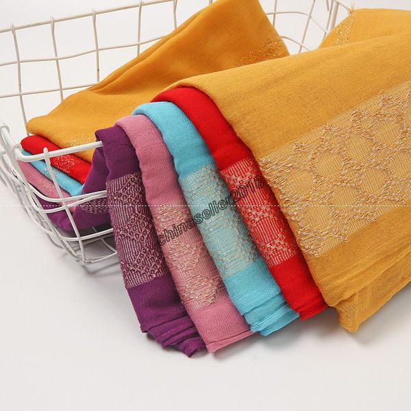 

2021 silver glitter cotton hijab scarf navy long tassel scarves women blue headscarf uneven spain women's cape bandana, Blue;gray