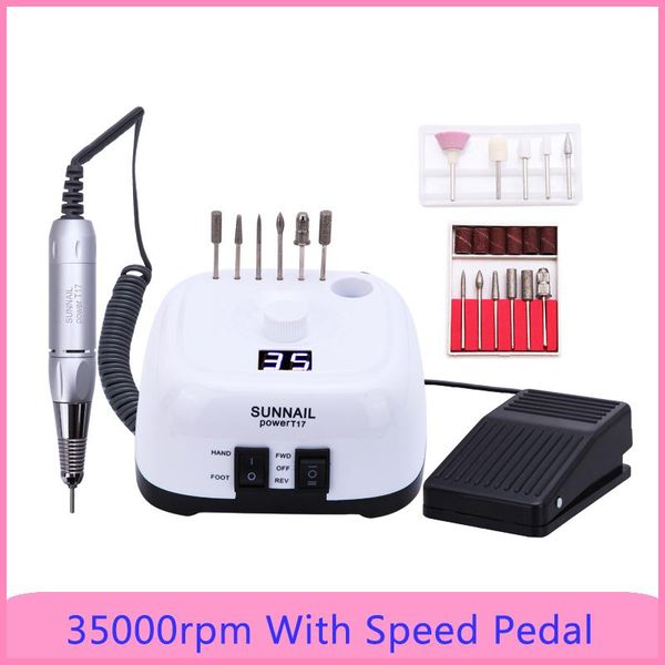 

nail art kits sunnail electric drill 35000 rpm 1 set 11 bit speed control machine manicure pedicure accessories domestic