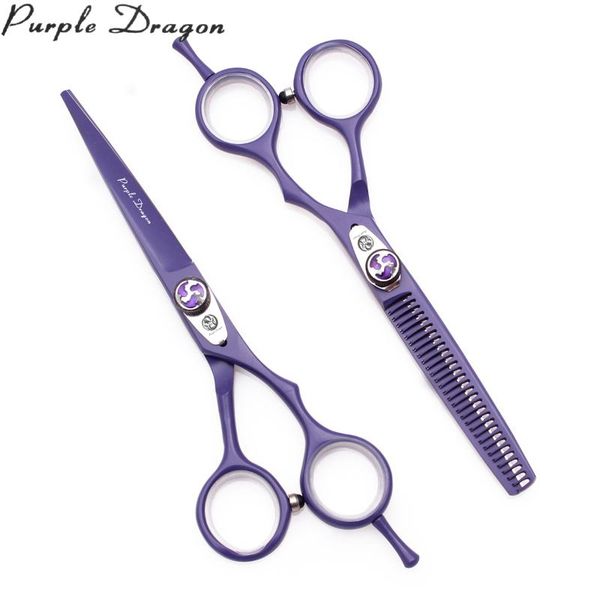 

hair scissors barber professional scissor 5.5" purple dragon japan stainless 1018# cutting thinning shears hairdressing