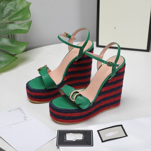 

2021 nouvelles chaussures femmes plates-formes coins talons hauts antidÃ©rapants marche casual gladiator sandales mjk001, Black