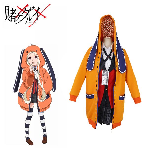 

theme costume anime kakegurui betting compulsive gambler runa yomozuki cosplay costume runa yomozuki cute hoodie coat jacket cosplay costume, Black;red