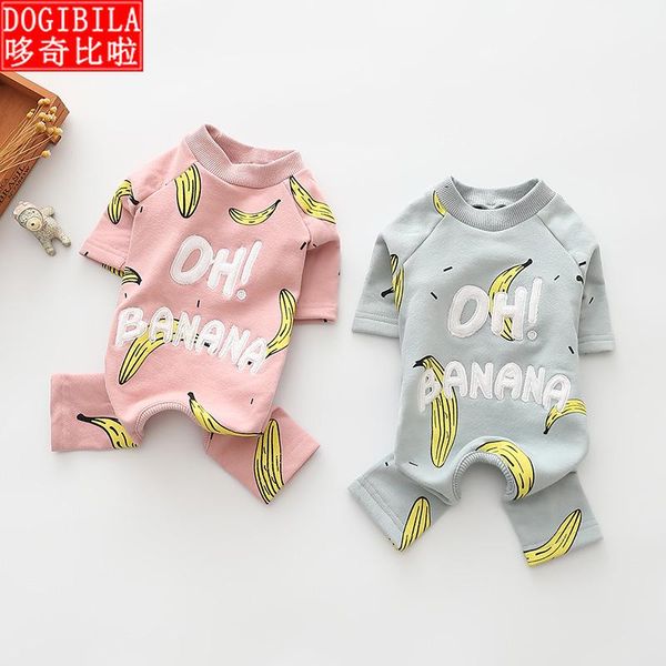 

spring and summer pet clothes dog four legged cotton casual cartoon apparel