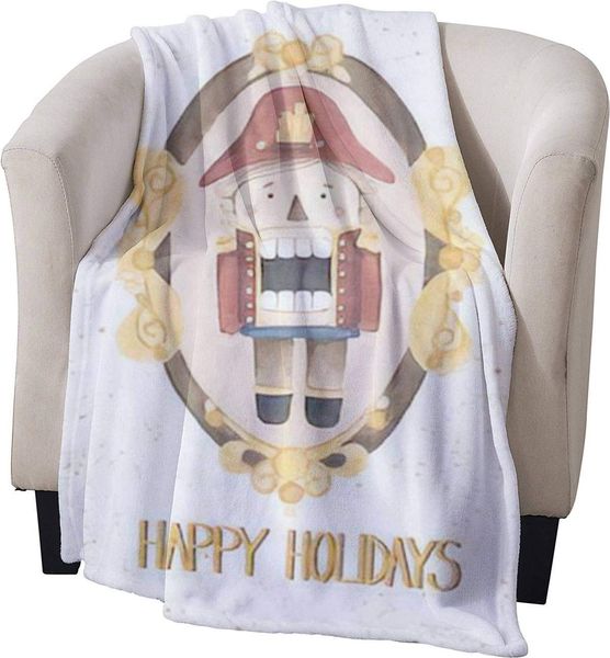 

Hand Drawn Isolated Watercolor Illustration on The White Flat Flannel Blanket Soft Throw Blanket Receiving Plush Blanket Bed