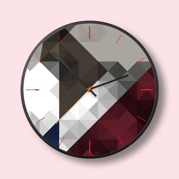 

wall clocks modern simple nordic clock geometric home metal watch living room office reloj de pared decoration 50wc