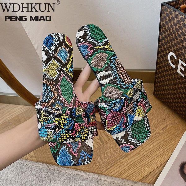 

slippers 2021 brand weave leather women sandal open toe flat casual slides summer outdoor beach female flip flops, Black
