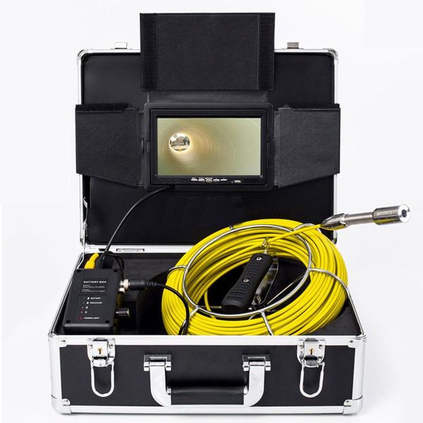 

7"lcd 23mm camera head industrial pipe endoscope 20m cable sewer drain inspection system used for ip cameras