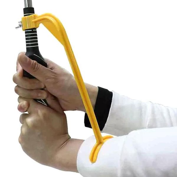 

golf swing trainer on for beginner club wrist gesture training aids arm posture alignment practice corrector accessory