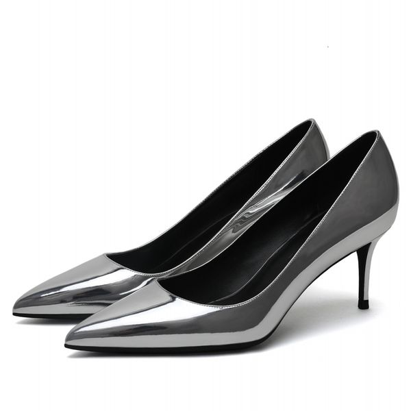 

sandals big size 42 genuine leather shoes women pumps classic stiletto heels summer dress ladies office f0064 8ow9, Black