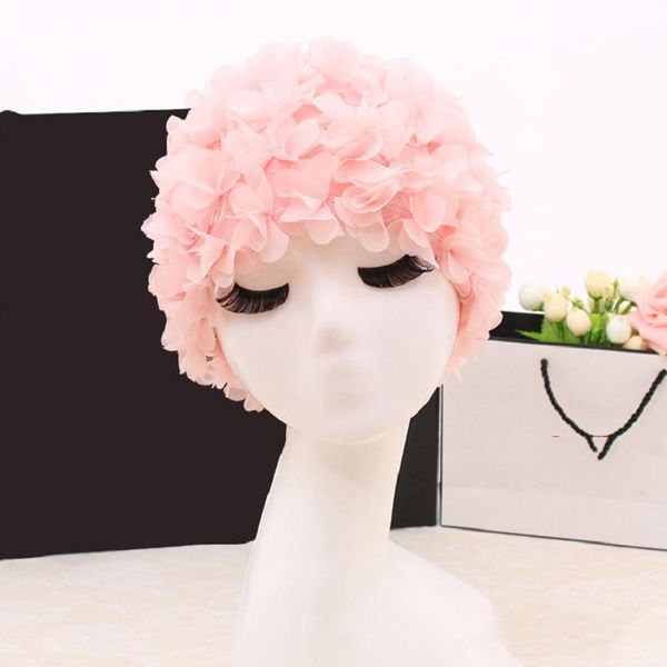

lily flowers women swimming cap coloful sports swim pool elastictry beautiful hat size design 17 caps