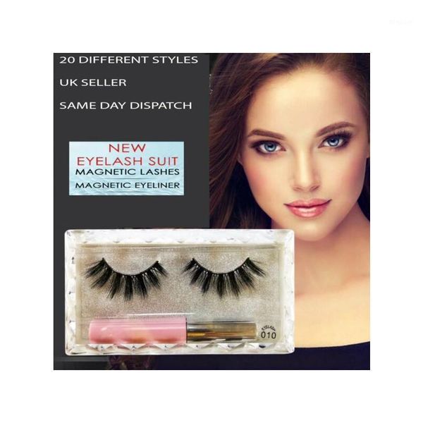 

waterproof magnetic liquid eyeliner kit natural mink false eyelashes easy to wear long lasting lashes eyes makeup set1