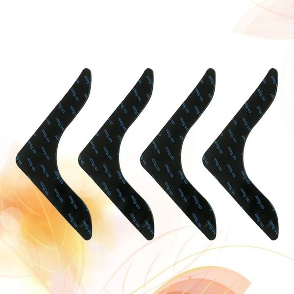 

4pcs carpet mat rug gripper anti curling non corners for floor (black) bath mats