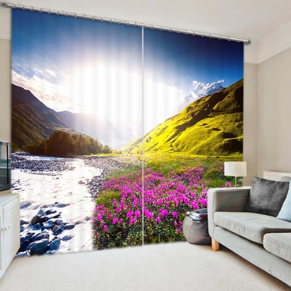 

curtain & drapes natural scenery 3d blackout curtains healthy non-pollution digital print customizable design tablecloth shower bedding