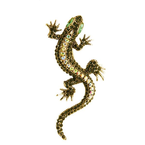 

pins, brooches pengbin lizard gecko brooch exquisite retro personality animal corsage collar pins clothing ornament men and women holiday gi, Gray