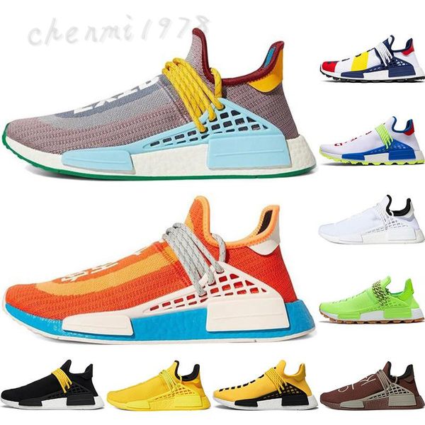 

2021 human race nerd solar pack runnin shoes pharell williams hu holi trail equality men women sneakers size 36-45 c33