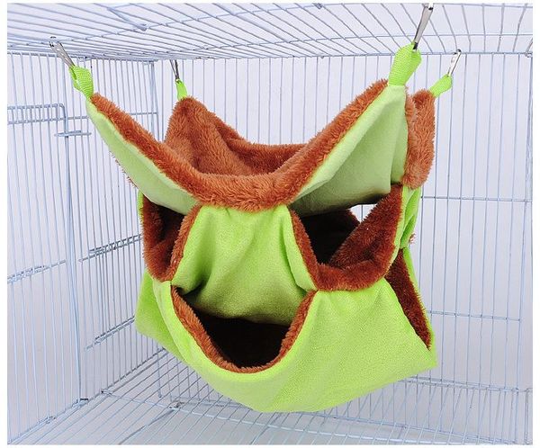 

small animal supplies 2021 pet hammock three-tier maze plush keeping warm hanging hamster sleeping bag tool guinea pig rodent