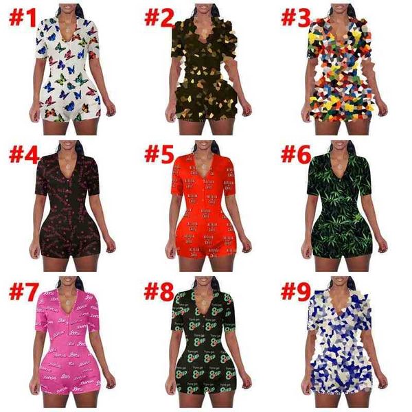

women jumpsuits casual loose onesies cartoon lettering printing rompers home bodysuit 9 colors, Black;white