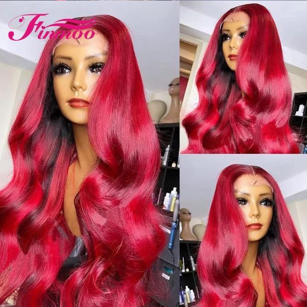 

red body wave part lace human hair wig with transparent brazilian 99j colored wigs bleached knots for women1, Black;brown