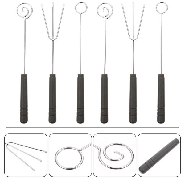 

forks 6pcs chocolate dipping tool cheese fondue tools candy fork kitchen