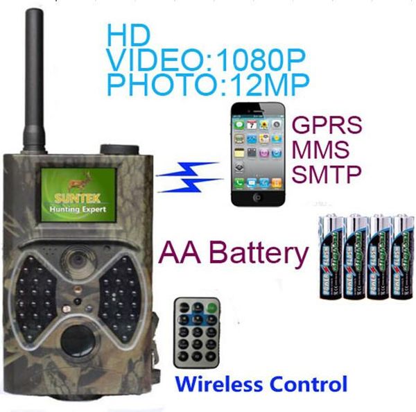 

hunting cameras scouting camera 12mp hd digital 940nm video recorder 2g gsm cdma mms/sms/smtp trail