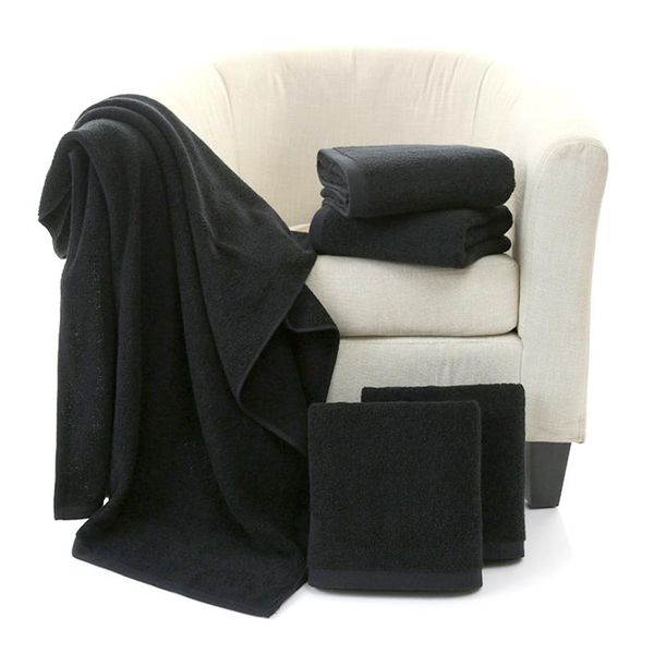 

pairs 100% cotton black face towel fadeless bath for men towels bathroom set