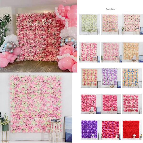 

decorative flowers & wreaths 40*60cm wedding decoration background hydrangea rose artificial shooting props room home wall decor fake bride