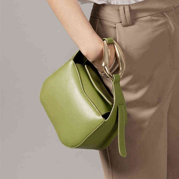 

shopping bags moda feminina bolsa ala de metal crossbody menina s couro do plutnio luxo pequeno mensageiro 220303