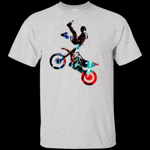 

bike, tyle, jump, jumping, x-treme sports, extreme sport, t-shirt, White;black