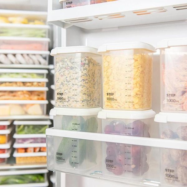

storage bottles & jars plastic airtight of different capacities, kitchen transparent fresh keep boxes, food to q7k0
