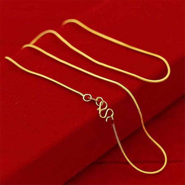 

chains elegant snake bone water wave chain women necklace 18k gold plated for wedding statement jewelry, Silver