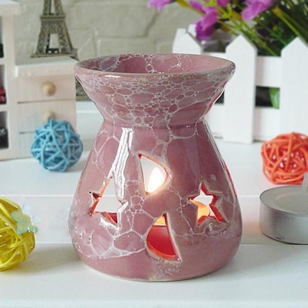 

fragrance lamps modern incense burner ceramic hollow moon star aroma for purifying air / spa yoga censer decoration crafts night lights