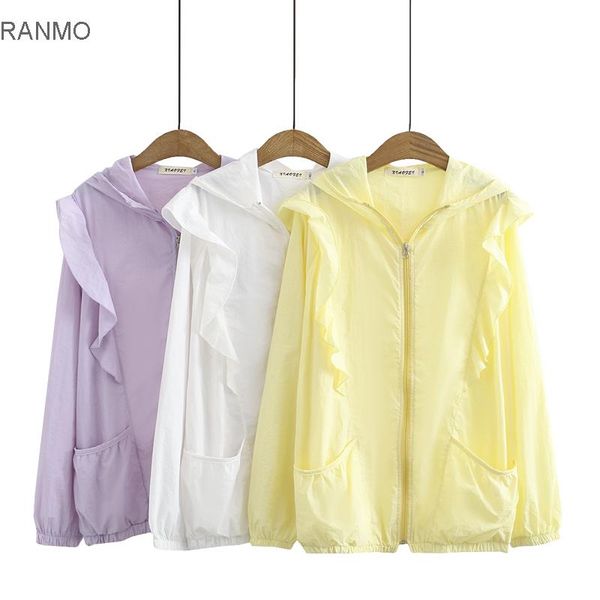 

women's jackets summer korean large casual small fresh ear edge hooded pocket zipper air conditioning shirt, Black;brown