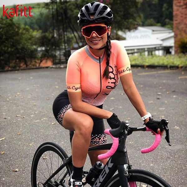 

racing sets kafiproteam triathlon cycling jersey sweatshirt short-sleeved mountain bike tights maillot suit women's jumpsuit summer, Black;blue