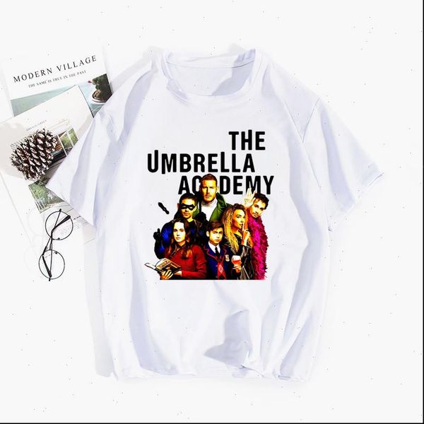 

women t shirts the umbrella academy cha diego vanya luther tees short sleeve casual shirt streetwear funny tshirt top, White