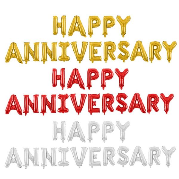 

party decoration wedding anniversary letter balloon 16 inch happy holiday set