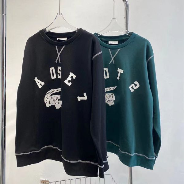 

brand hoodie chaopai 2021 autumn new simple fashion exquisite natural loose comfortable embroidered pullover, Black