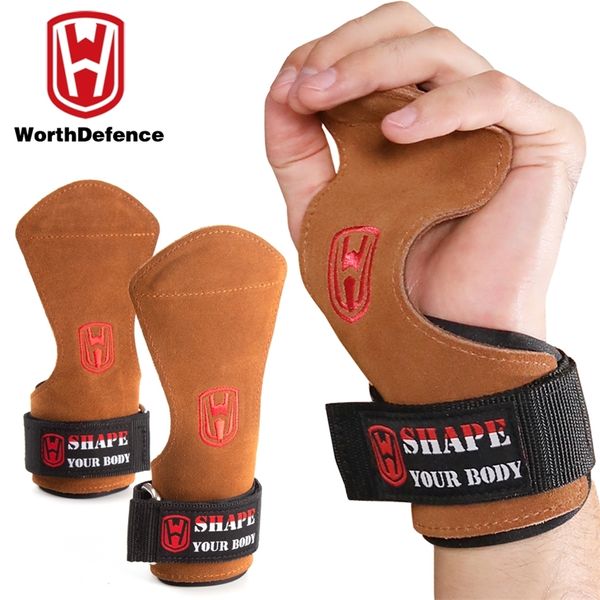 Worthdefence Guanti con barra orizzontale per palestra Sport Sollevamento pesi Allenamento Crossfit Fitness Bodybuilding Allenamento Palm Protector 220218