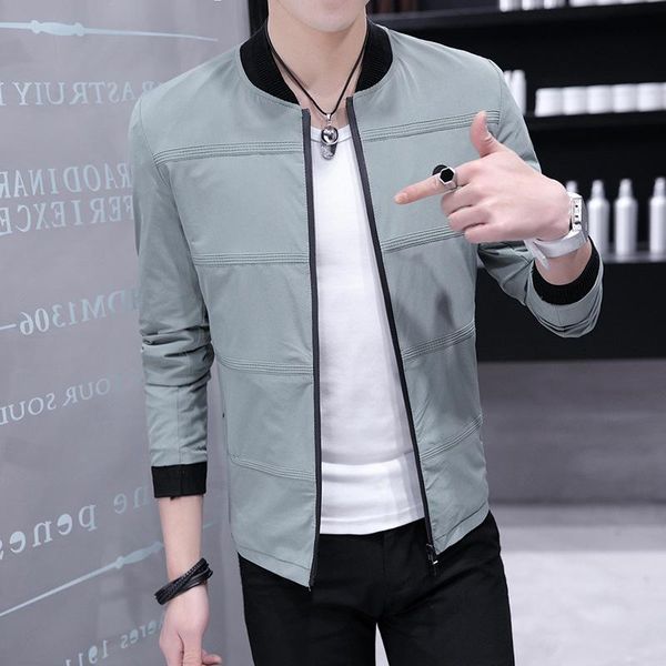 

men's jackets autumn jacket, cultured coat, chao youth casual coat, Black;brown