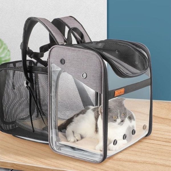 

cat carriers,crates & houses foldable backpack pet carrier large space transparent expandable small dog bag outdoor shoulder travel products