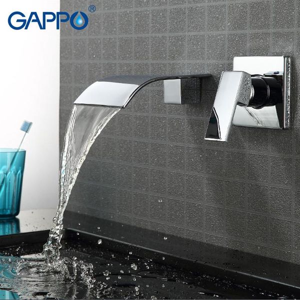 

bathroom sink faucets gappo basin faucet mixer tap wall mounted waterfall brass water torneira do anheiro